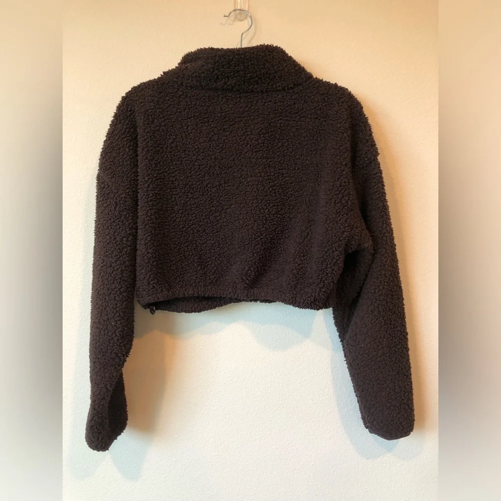 SKIMS Teddy High Pile Fleece Crop Jacket and Joggers Espresso (Set) Size L - Picture 9 of 12